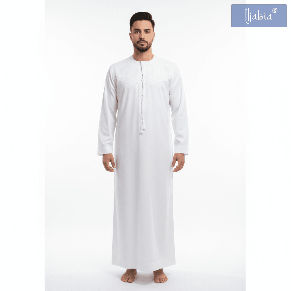अमीराती पुरुष ओमानी थोबे - पूरी आस्तीन - नेवी ब्लू