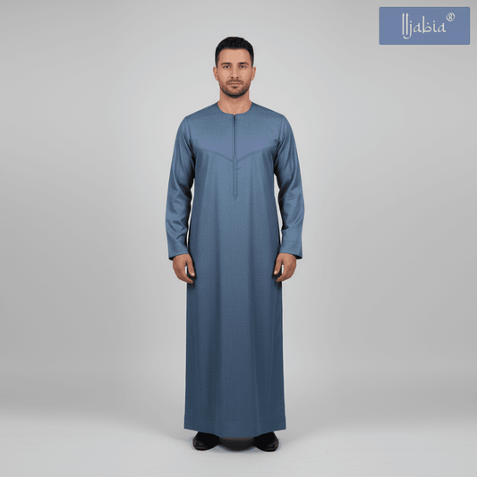 Emirati Thobe - Premium TR Fabric - Bluish Grey