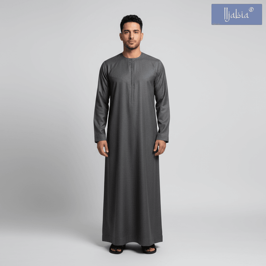 Emirati Thobe - Premium TR Fabric - Grey