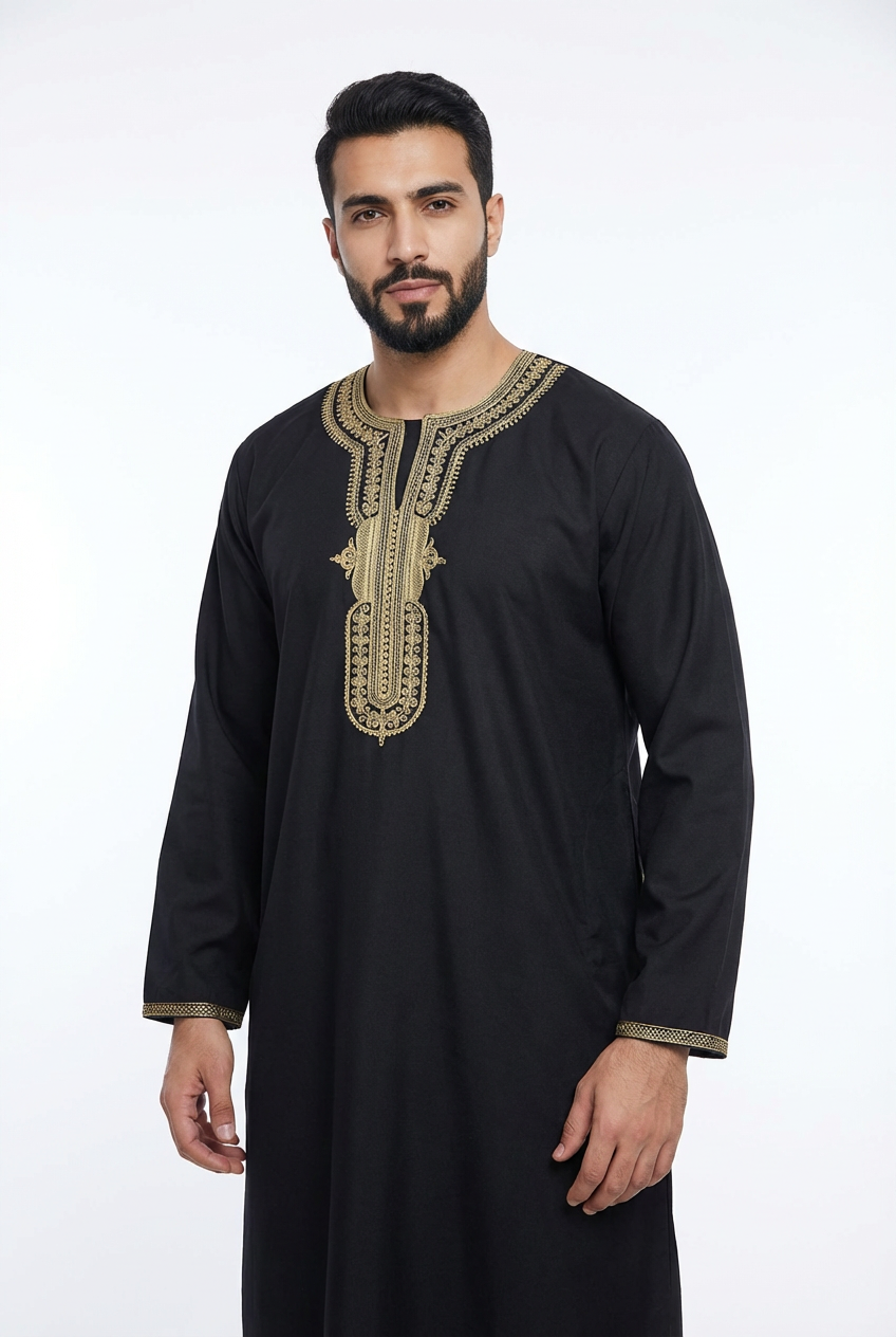 Full Sleeves Moroccan Thobe - Mens - Design 4
