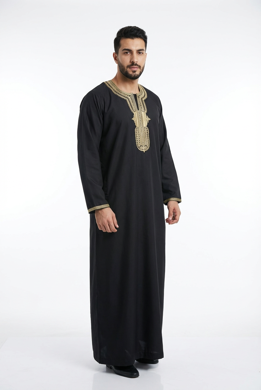 Full Sleeves Moroccan Thobe - Mens - Design 4