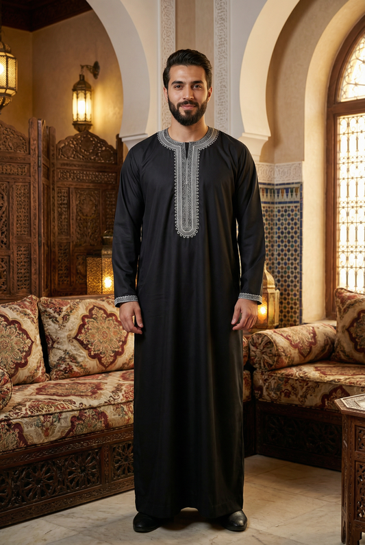 Full Sleeves Moroccan Thobe - Mens - Design 2