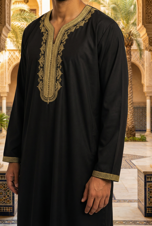 Full Sleeves Moroccan Thobe - Mens - Design 3