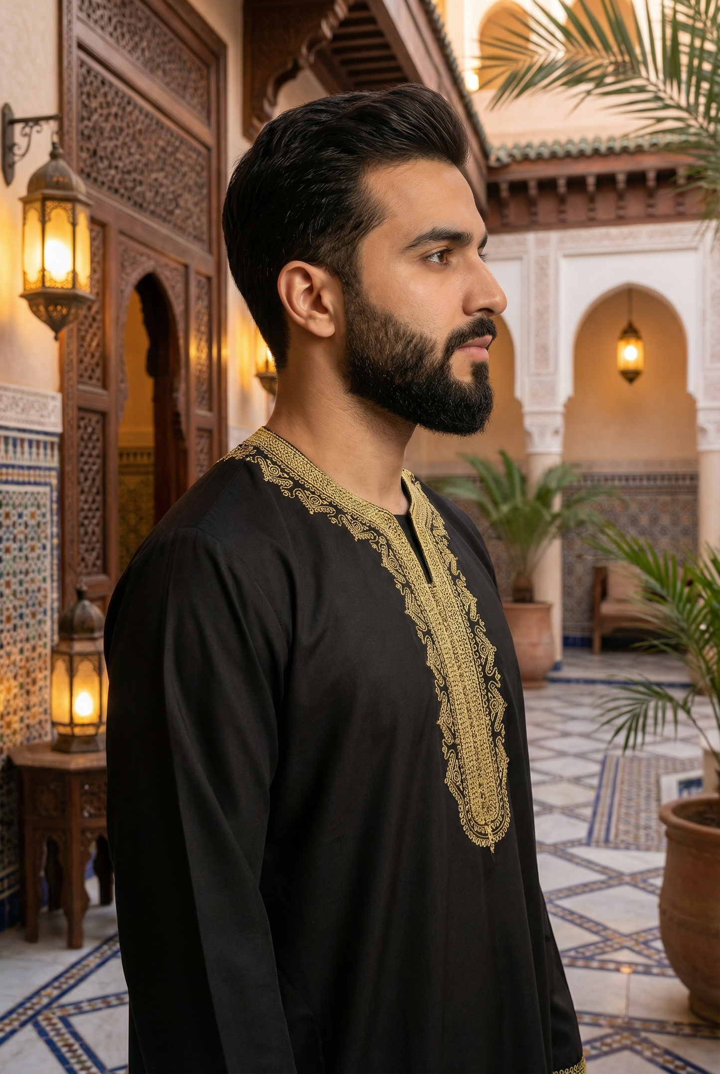 Full Sleeves Moroccan Thobe - Mens - Design 3