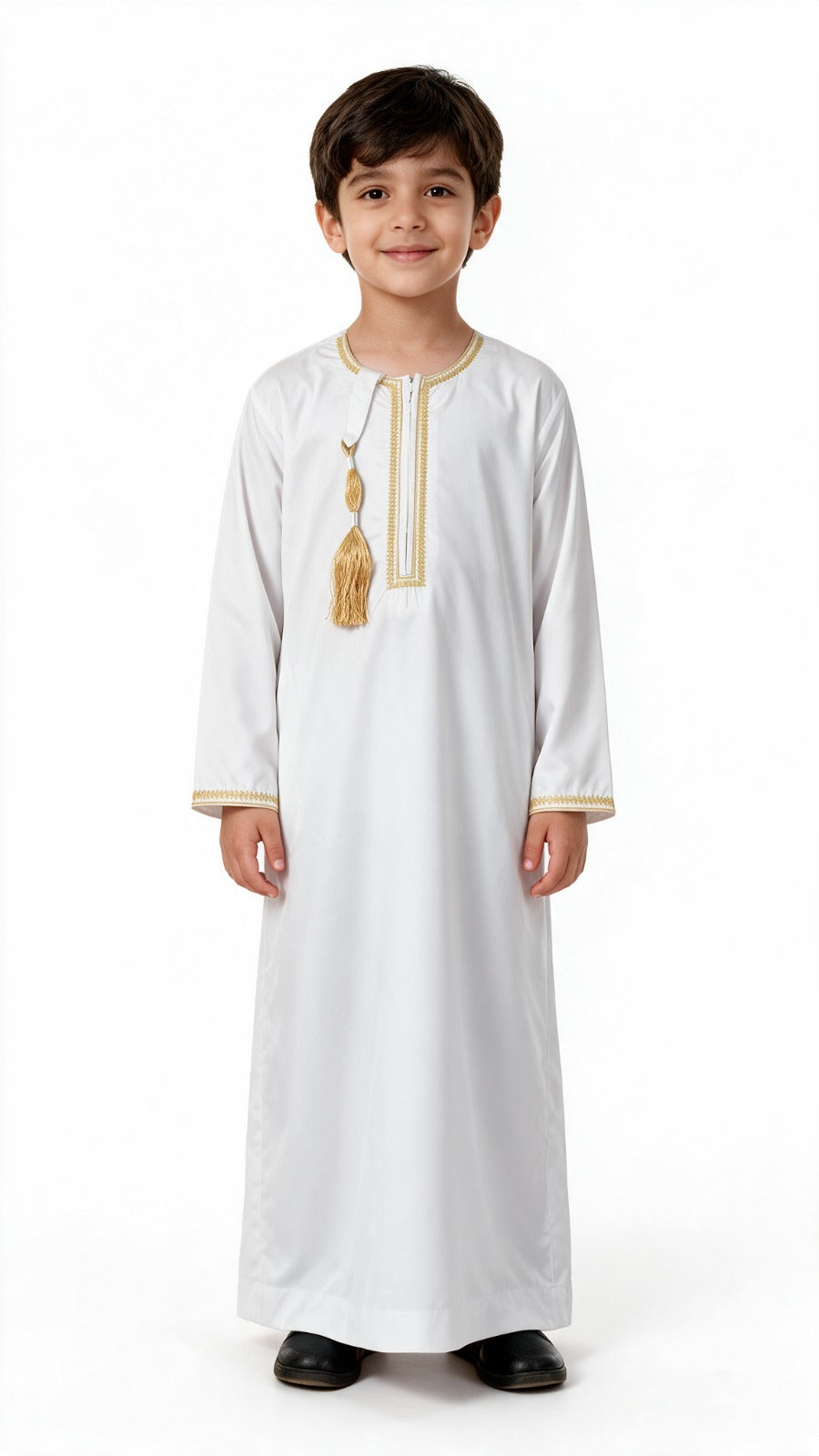 Kids Taj Thobe - Full Sleeves  - White