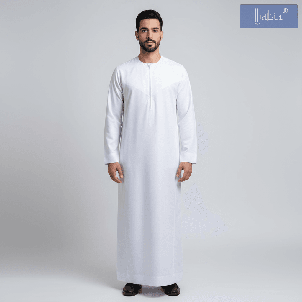 Emirati Thobe - Premium TR Fabric - White