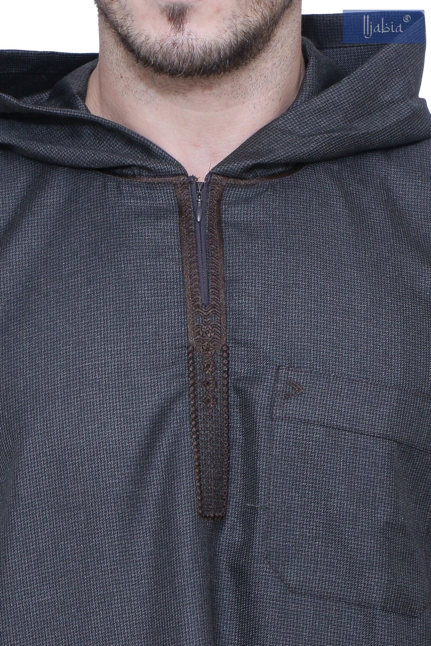Hooded Mens Thobe - Full Sleeves - HD8 - IIJABIA