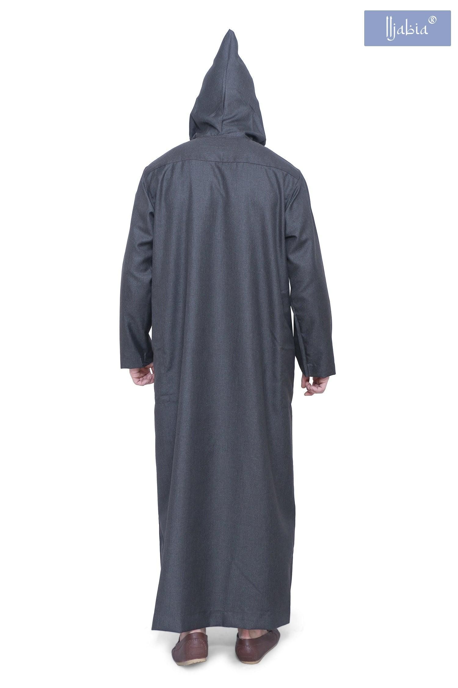 Hooded Mens Thobe - Full Sleeves - HD8 - IIJABIA