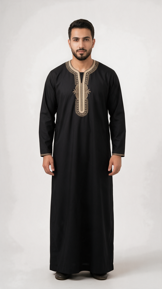 Full Sleeves Moroccan Thobe - Mens - Design 5