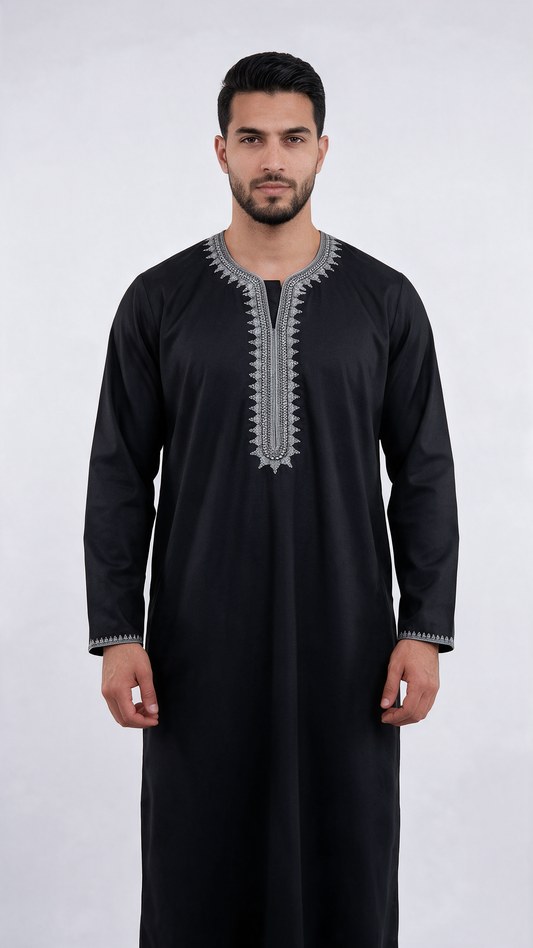 Full Sleeves Moroccan Thobe - Mens - Design 6