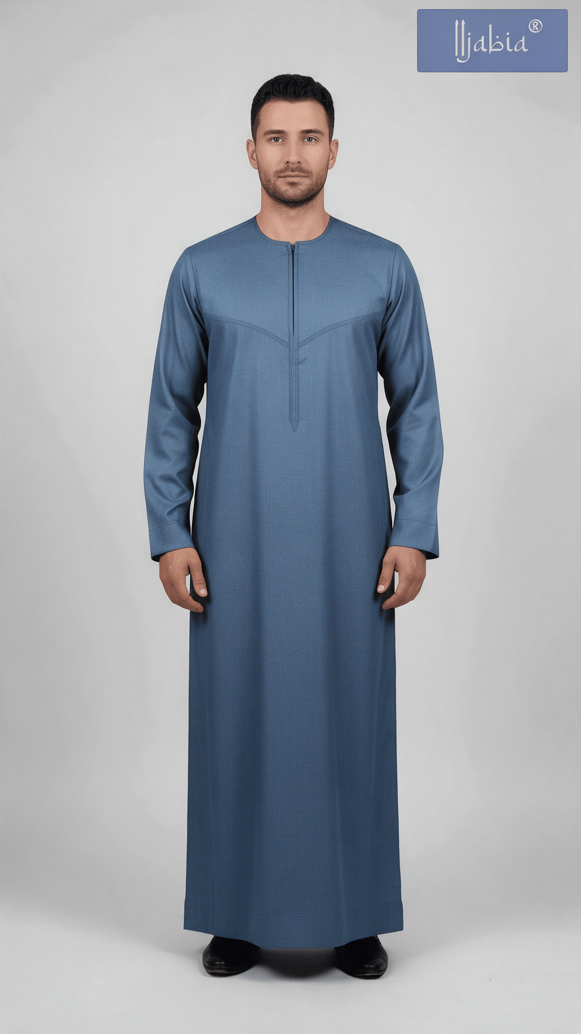 Emirati Thobe - Premium TR Fabric - Bluish Grey