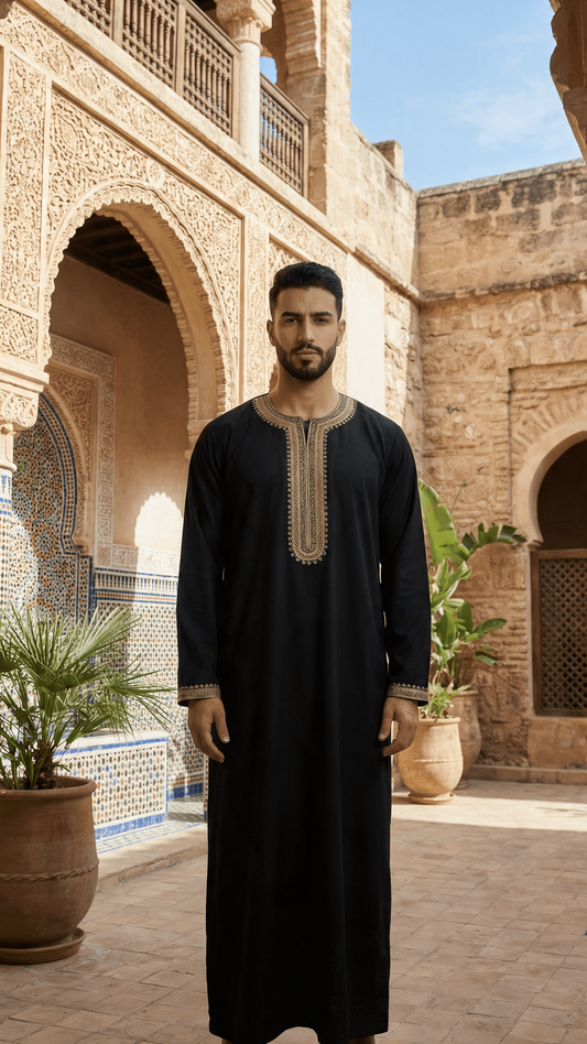Full Sleeves Moroccan Thobe - Mens - Design 1