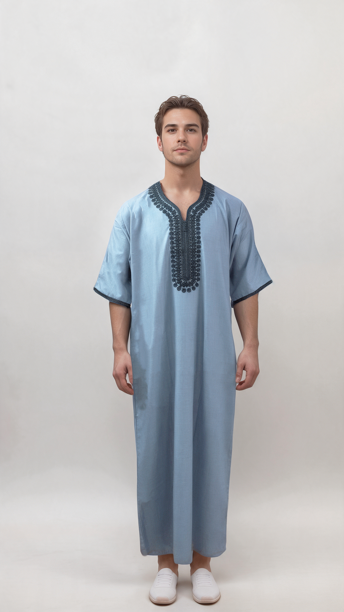 Premium Moroccan Thobe - Mens Jalabiya MJB12 - Polite