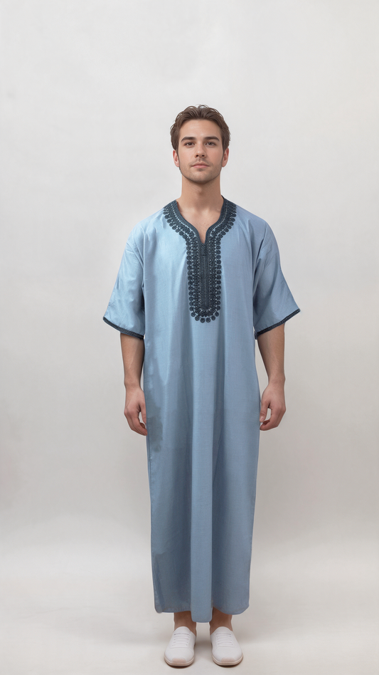 Premium Moroccan Thobe - Mens Jalabiya MJB12 - Polite