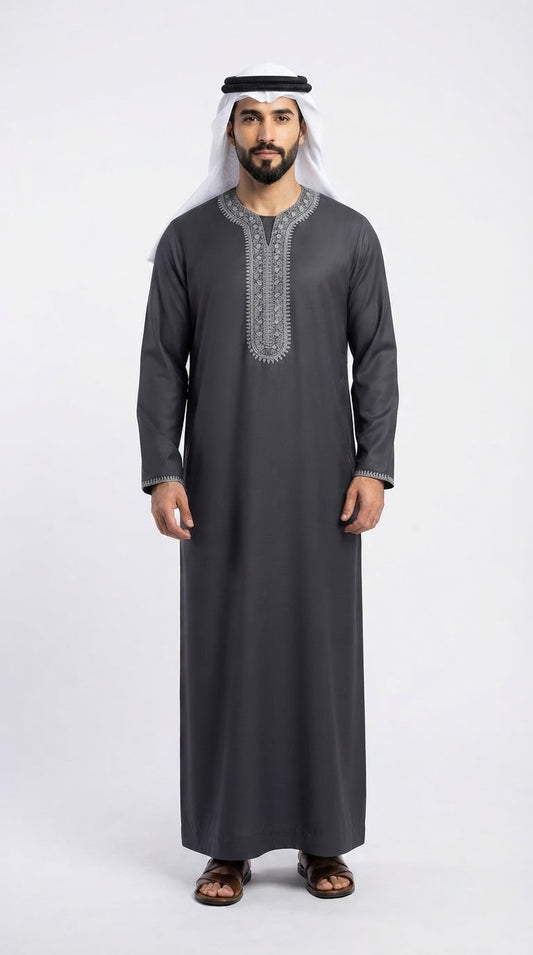 Full Sleeves Moroccan Thobe - Mens - Design 9