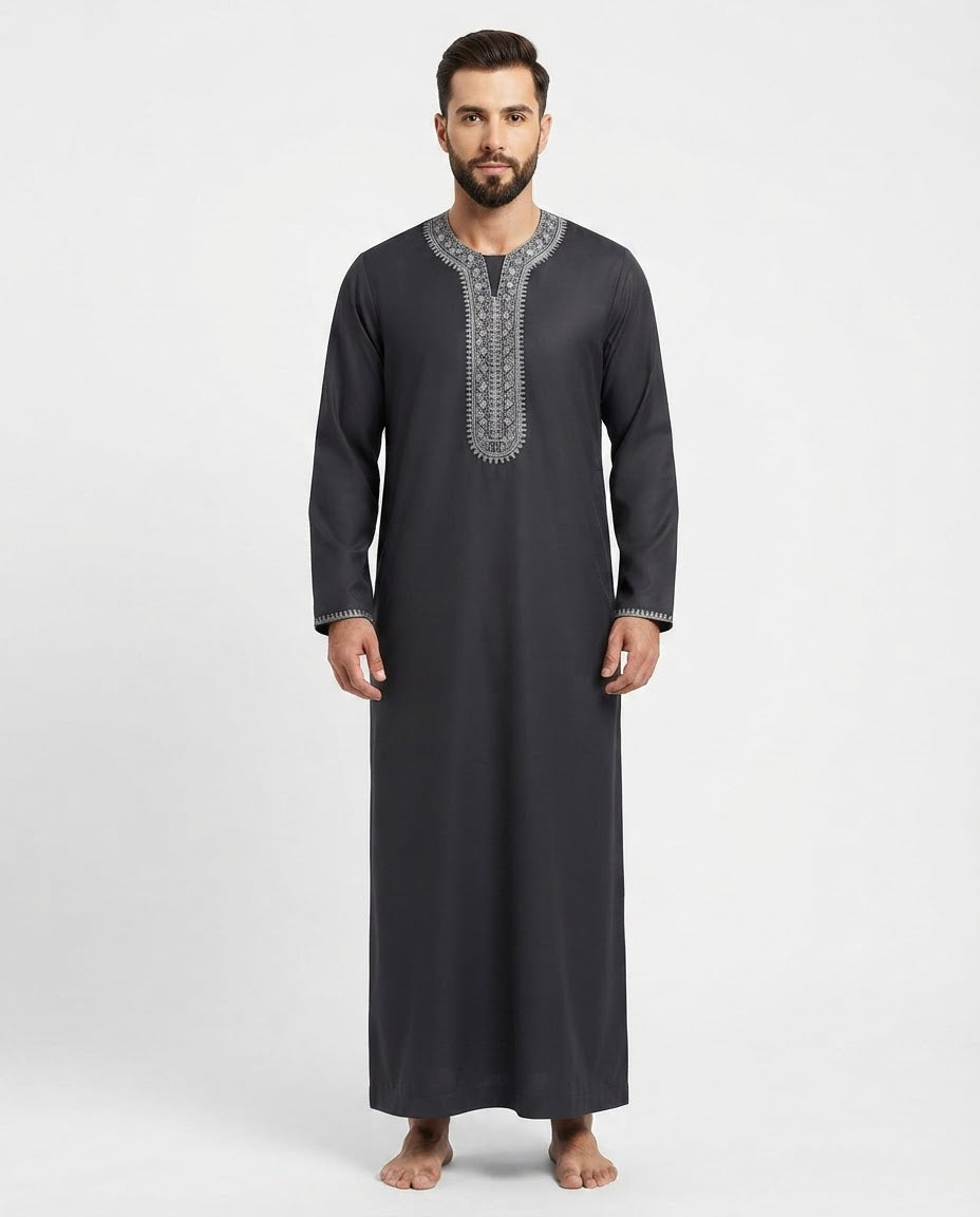 Full Sleeves Moroccan Thobe - Mens - Design 9