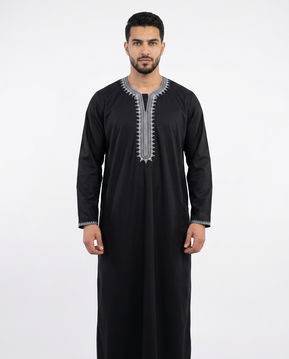Full Sleeves Moroccan Thobe - Mens - Design 6