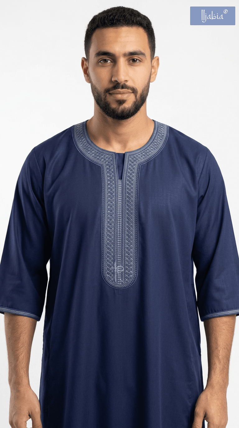 Indian Shiny Moroccan Thobe - Mens