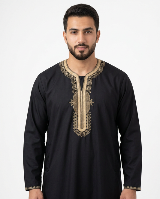 Full Sleeves Moroccan Thobe - Mens - Design 5