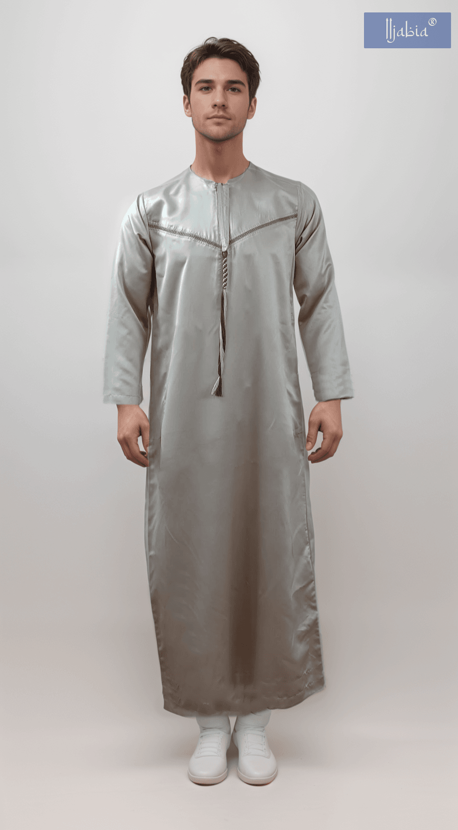 अमीराती पुरुष ओमानी थोबे - पूरी आस्तीन - नेवी ब्लू