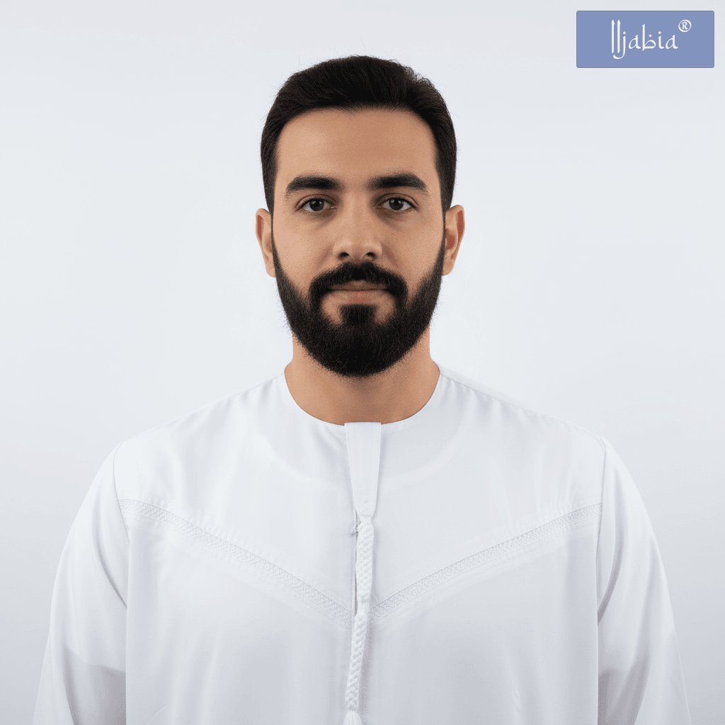 अमीराती पुरुष ओमानी थोबे - पूरी आस्तीन - नेवी ब्लू 